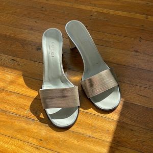 Vintage Gucci Chain Mules Sz 8.5 Made in Italy